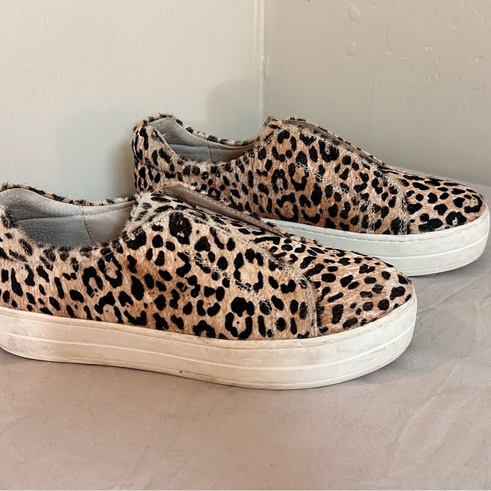 J/Slides NYC Leopard Haircalf Slip-On Sneakers | Platform Sole | Women’s 8.5 - Picture 10 of 10